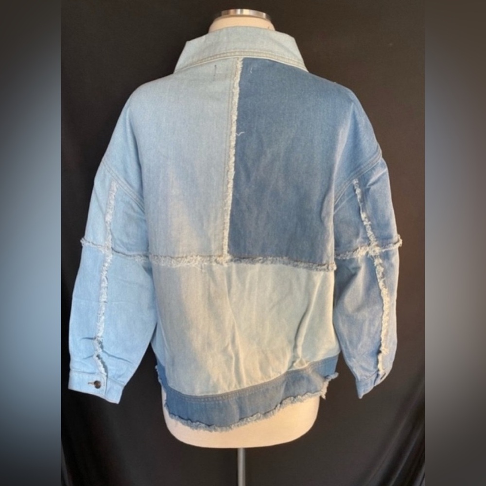 Women’s Patchwork Denim Jacket Small - image 2